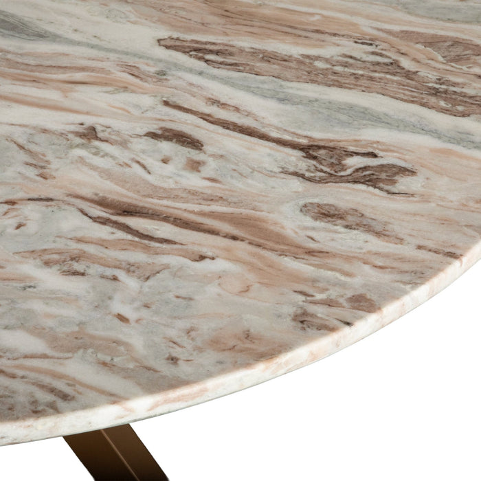 Pasadena Iron and Marble Round Dining Table - World Interiors