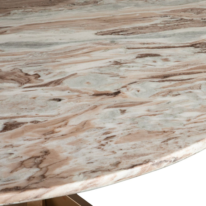 Pasadena Iron and Marble Round Dining Table - World Interiors