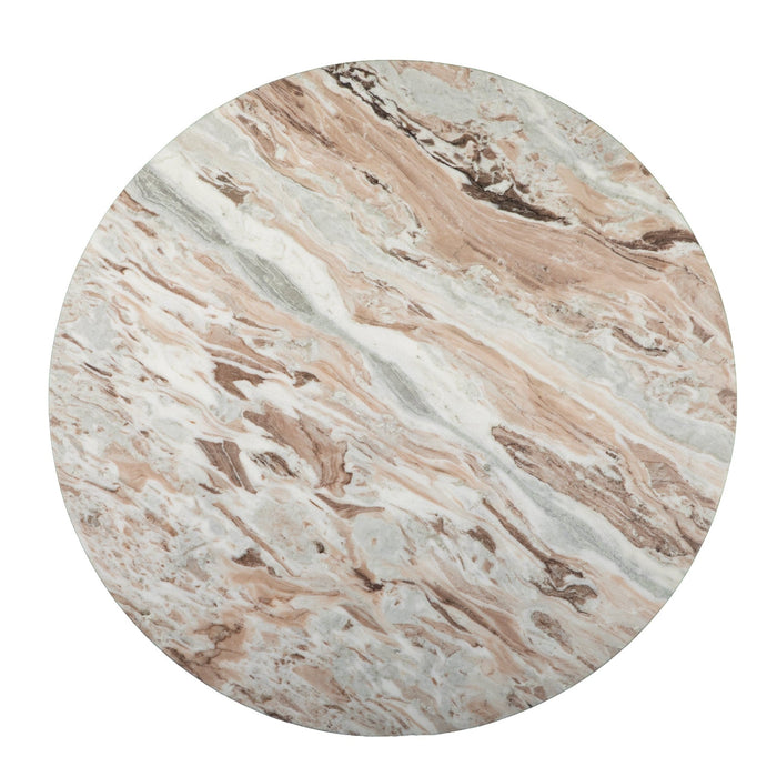 Pasadena Iron and Marble Round Dining Table - World Interiors
