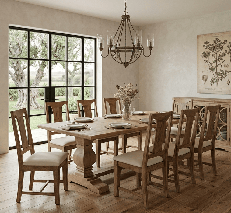 Pengrove 94" Modern Farmhouse Rectangular Dining Table - World Interiors