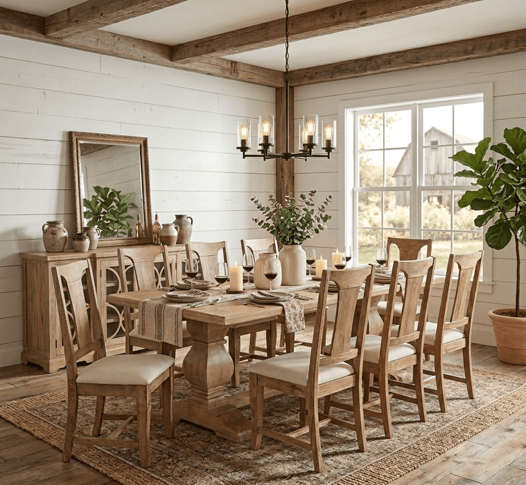 Pengrove 94" Modern Farmhouse Rectangular Dining Table - World Interiors