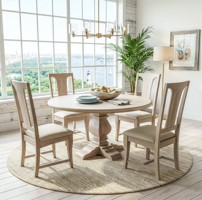 Pengrove 54" Round Dining Table in Heirloom White - World Interiors