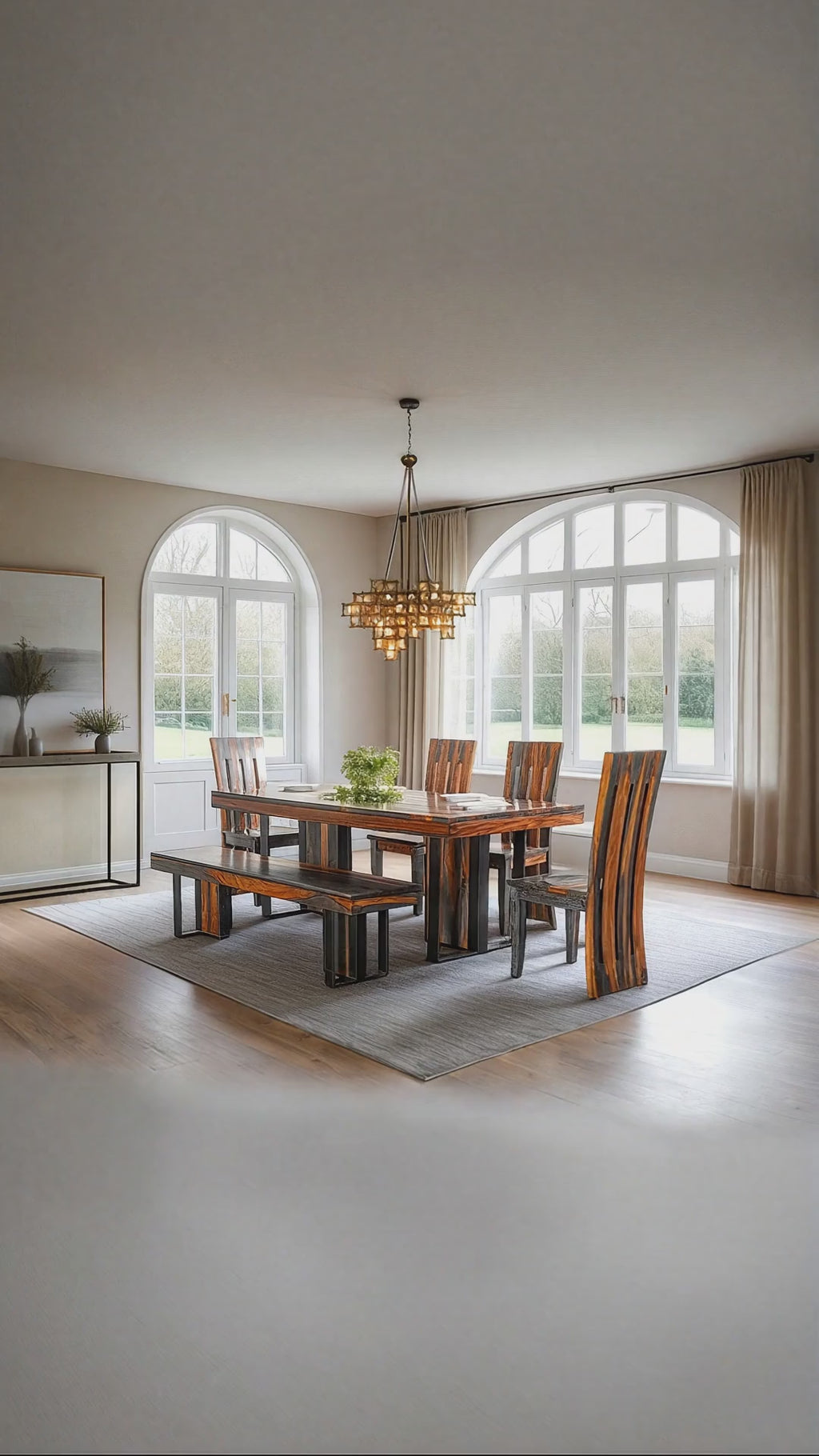 Summit Modern Sheesham Wood Dining Collection - World Interiors