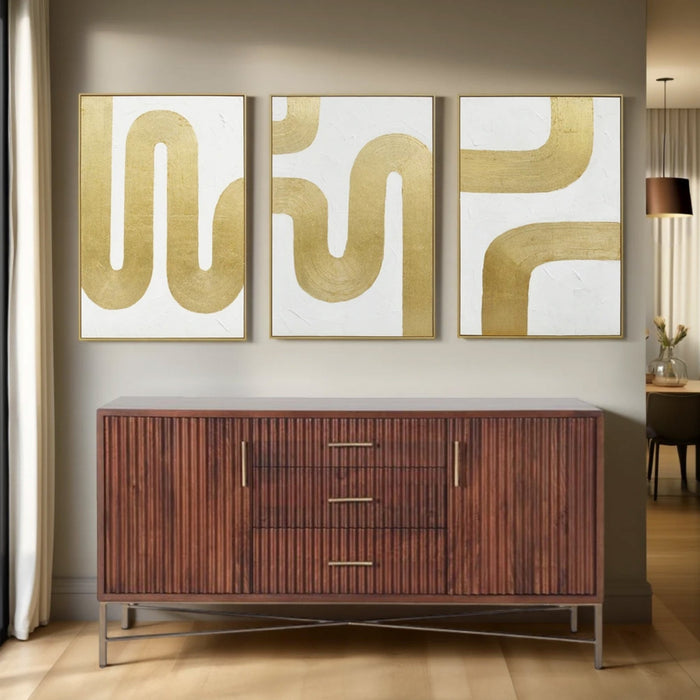 "Pulse Pattern" Framed Wall Art, Set of 3 - World Interiors
