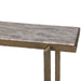 Rhodes Industrial Marble Console Table with Antique Brass - World Interiors