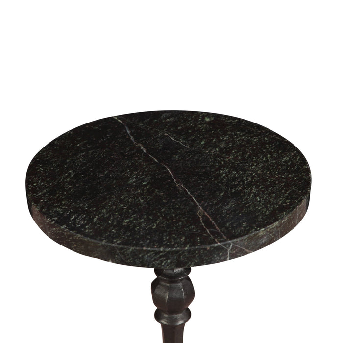 Rochester 10" Modern Green Marble Side Table - World Interiors