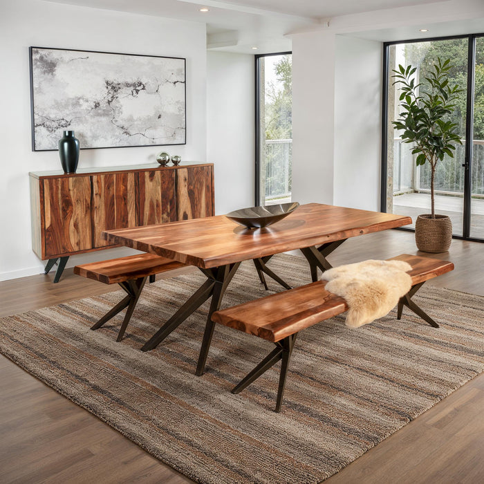 Rosewood 62" Sideboard in Natural Sheesham - World Interiors