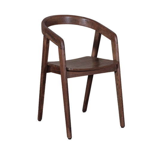 Round Back Solid Wood Dining Chair | Reclaimed Wood Finish