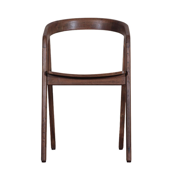 Round Back Solid Wood Dining Chair | Reclaimed Wood Finish