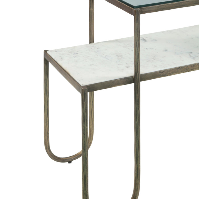 Sonoma 50" Nesting Console Table with Marble and Glass - World Interiors