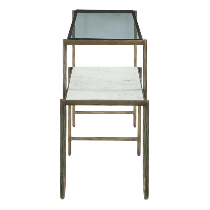 Sonoma 50" Nesting Console Table with Marble and Glass - World Interiors
