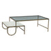 Sonoma 52" Nesting Coffee Table with Glass and Marble Top