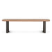 Sorrento 68" Bench in Smoked Acacia - World Interiors