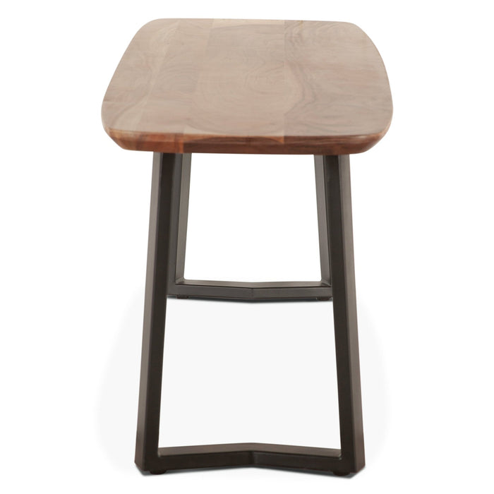 Sorrento 68" Bench in Smoked Acacia - World Interiors