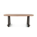 Sorrento 82" Smoked Acacia Wood and Iron Dining Table - World Interiors