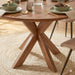 Stockholm 54" Weathered Acacia Wood Round Dining Table - World Interiors
