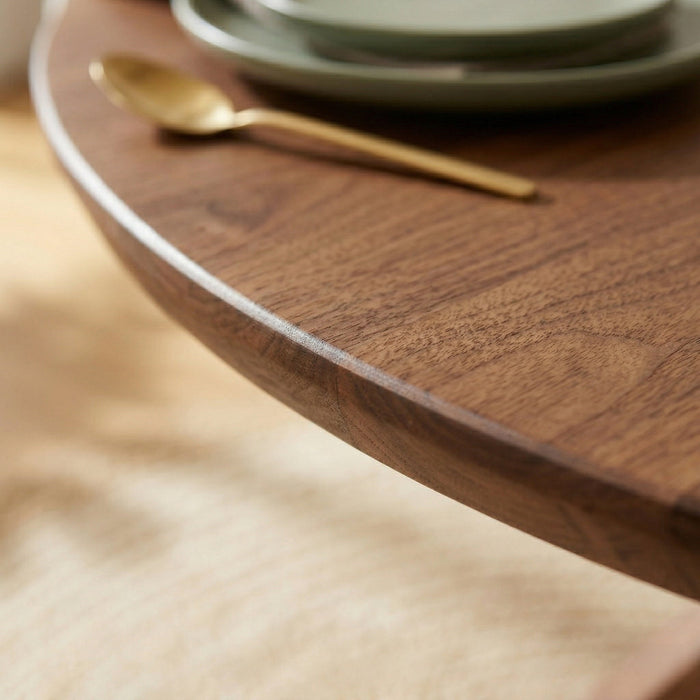 Stockholm 54" Weathered Acacia Wood Round Dining Table - World Interiors
