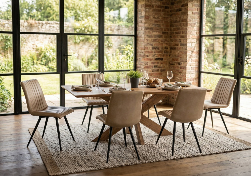 Stockholm 78" Weathered Acacia Wood Dining Table - World Interiors