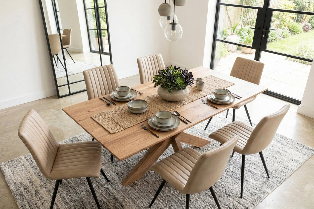 Stockholm 78" Weathered Acacia Wood Dining Table - World Interiors