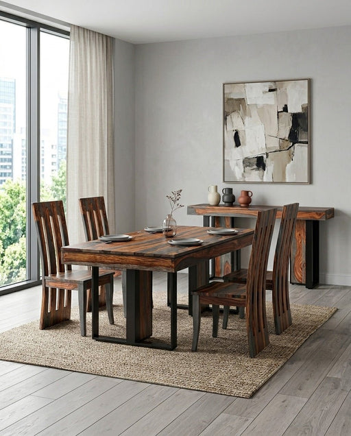 Summit 80" Modern Dining Table in Capri Sheesham - World Interiors