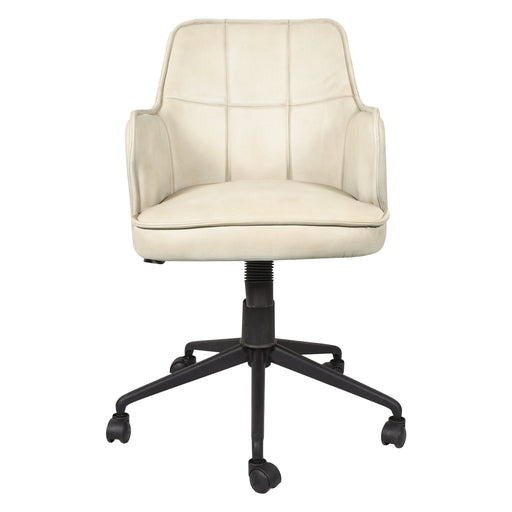Thorpe Leather Swivel Desk Chair - World Interiors