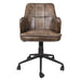 Thorpe Leather Swivel Desk Chair - World Interiors
