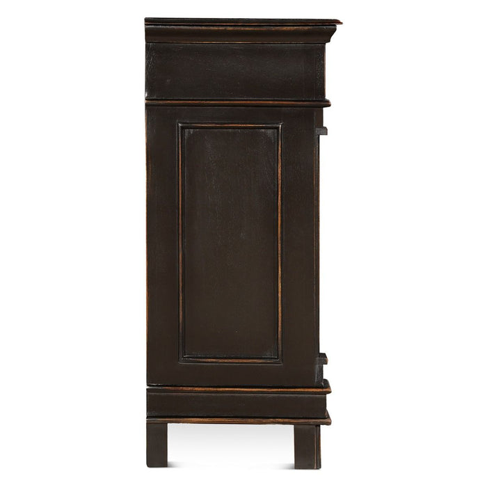 Trento 100" Sideboard in Distressed Black - World Interiors