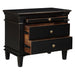Trento 30" Nightstand in Distressed Black - World Interiors
