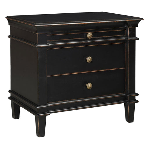 Trento 30" Nightstand in Distressed Black - World Interiors