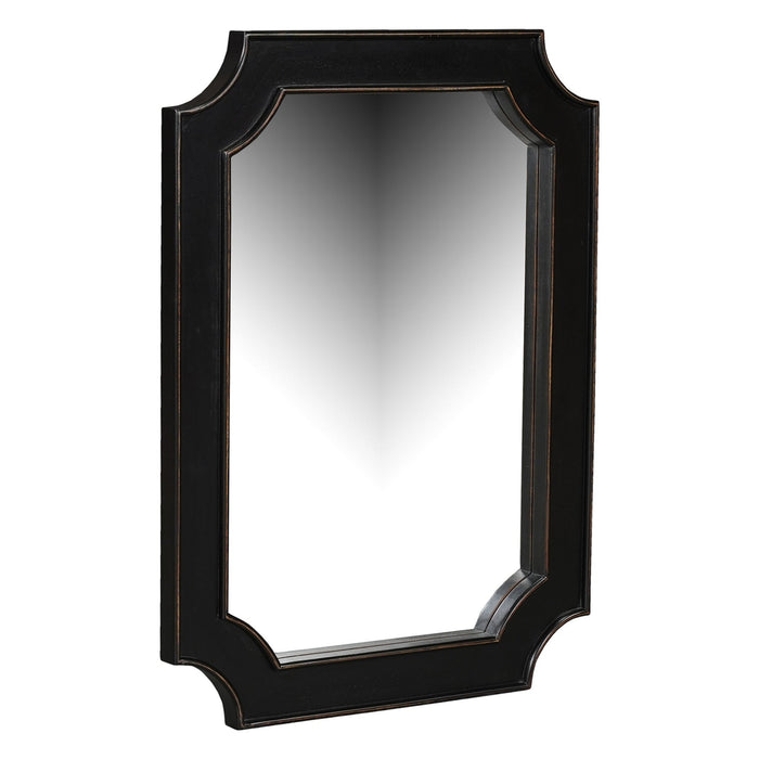 Trento 31" Mirror in Distressed Black - World Interiors
