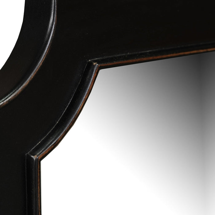 Trento 31" Mirror in Distressed Black - World Interiors