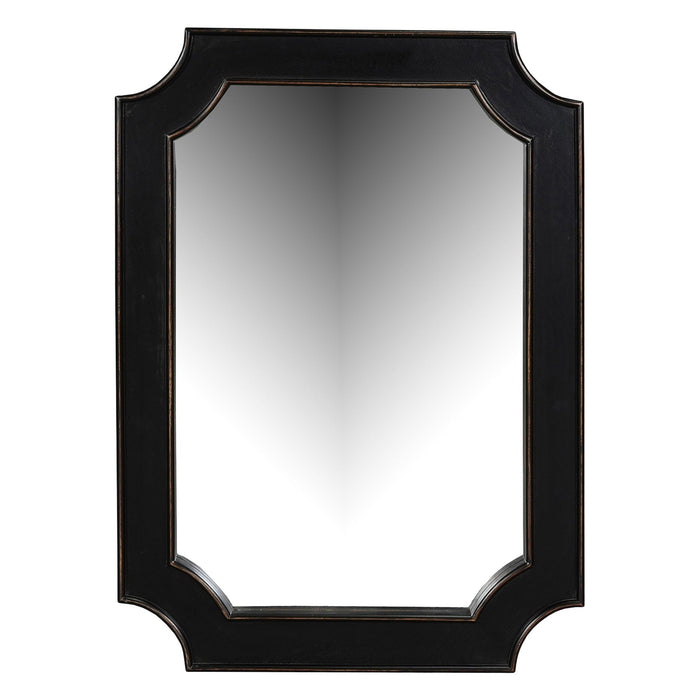 Trento 31" Mirror in Distressed Black - World Interiors