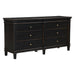 Trento 70" Dresser in Distressed Black - World Interiors