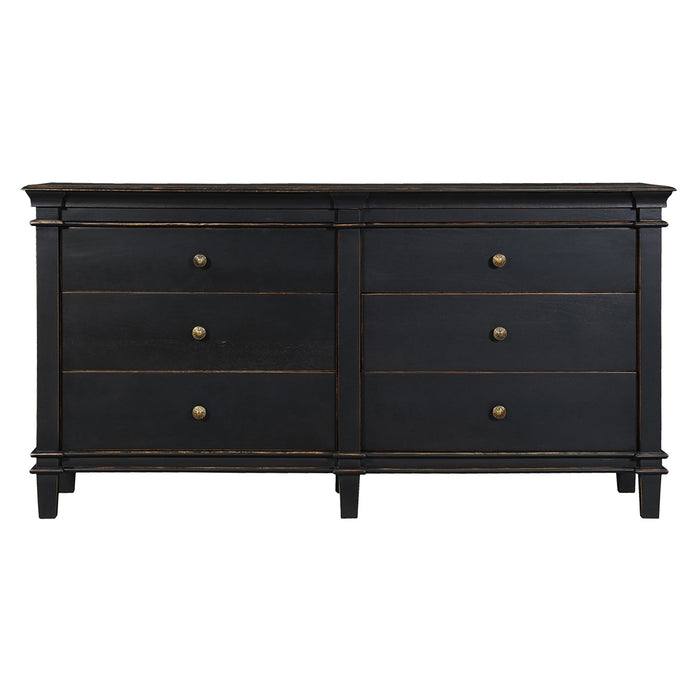 Trento 70" Dresser in Distressed Black - World Interiors