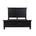 Trento Traditional Bed in Distressed Black - World Interiors