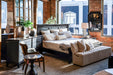 Trento Traditional Bed in Distressed Black - World Interiors