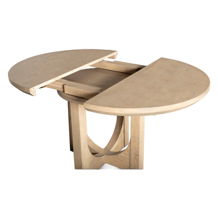 Valencia 42 - 60" Round Extension Dining Table in Gray Birch - World Interiors