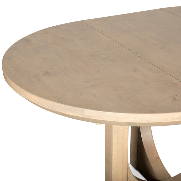 Valencia 42 - 60" Round Extension Dining Table in Gray Birch - World Interiors
