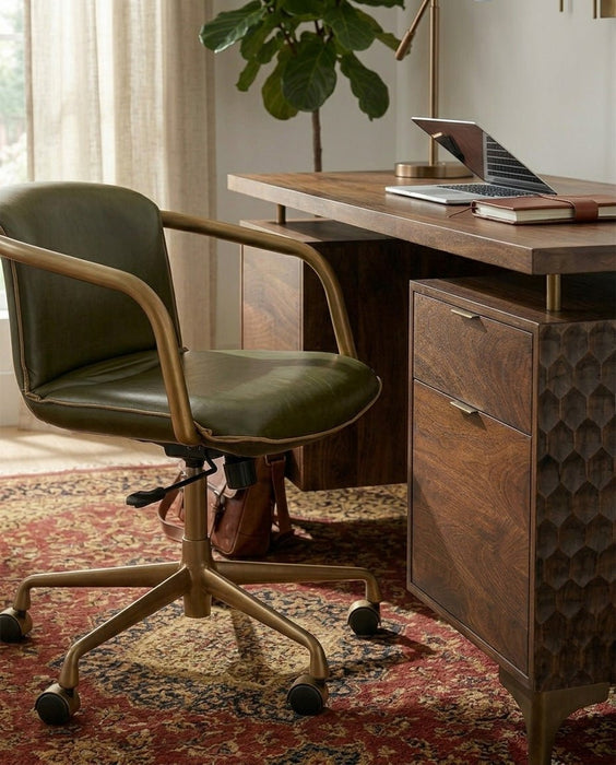 Vallarta 66 - Inch Two Tone Mango Wood Desk - World Interiors