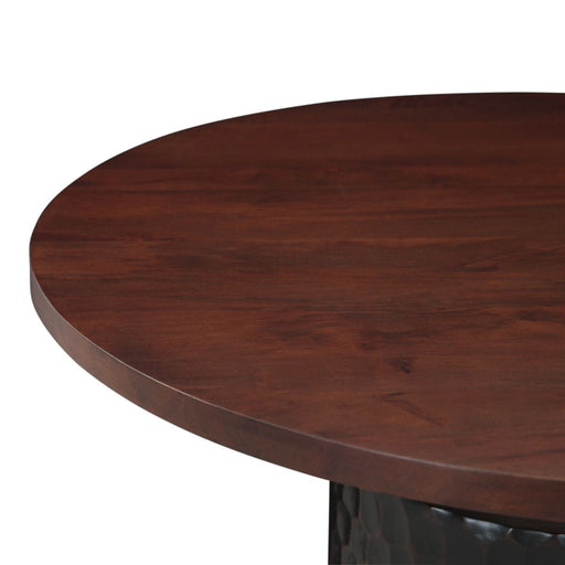 Vallarta Carved Wood Round Dining Table - World Interiors
