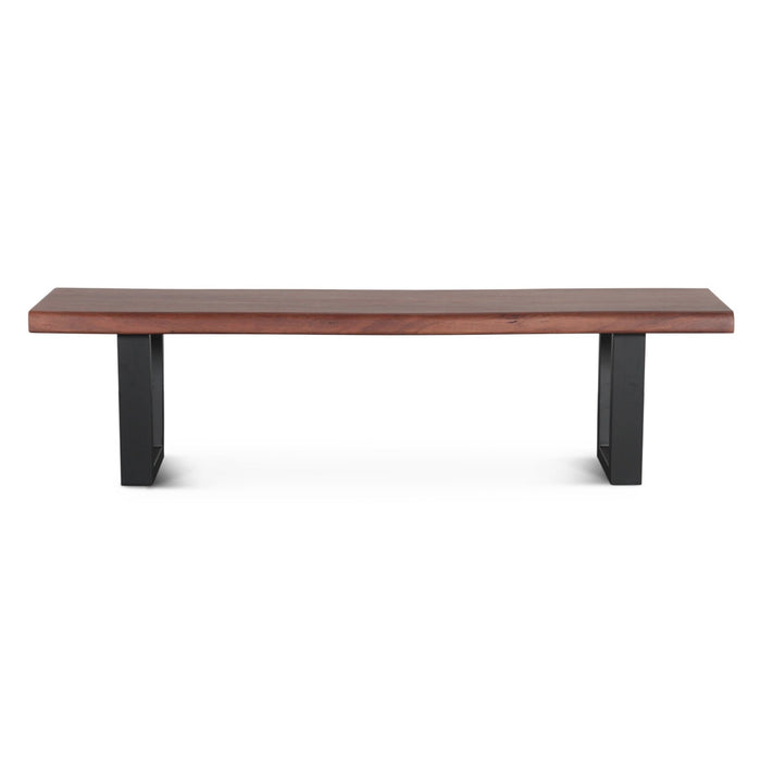 Yarrow x Brisbane 6 - Piece Live Edge Dining Set (79" Table + 4 Chairs + Bench) - World Interiors
