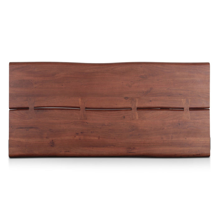 Yarrow x Brisbane 6 - Piece Live Edge Dining Set (79" Table + 4 Chairs + Bench) - World Interiors
