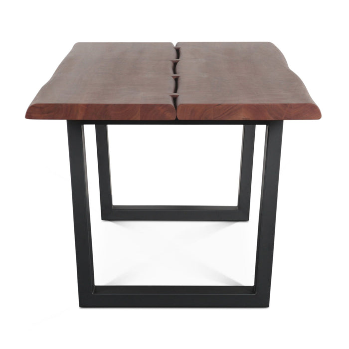 Yarrow x Brisbane 6 - Piece Live Edge Dining Set (79" Table + 4 Chairs + Bench) - World Interiors