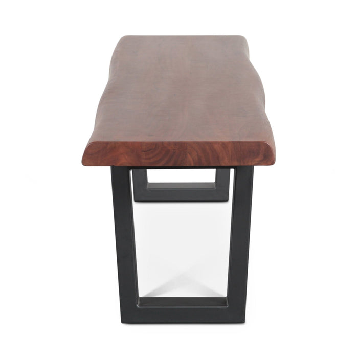 Yarrow x Brisbane 6 - Piece Live Edge Dining Set (79" Table + 4 Chairs + Bench) - World Interiors