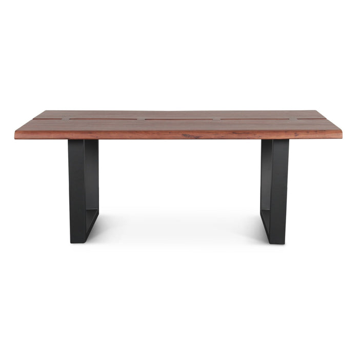Yarrow x Brisbane 6 - Piece Live Edge Dining Set (79" Table + 4 Chairs + Bench) - World Interiors