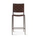 Lund 17" Buffalo Leather and Iron Counter Chair - World Interiors
