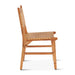 Catalina Modern Woven Leather Dining Chair with Natural Acacia Wood - World Interiors
