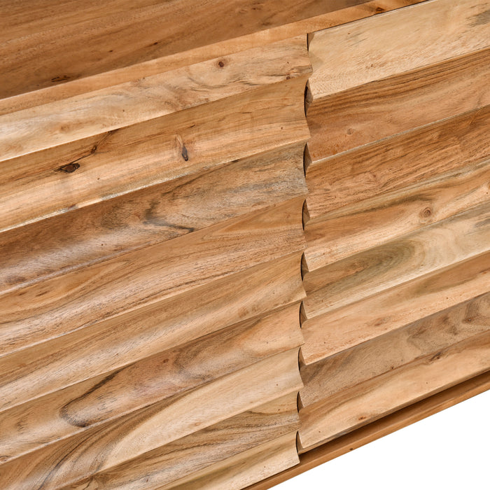 Catalina 59" Modern Sideboard with Natural Acacia Wood - World Interiors