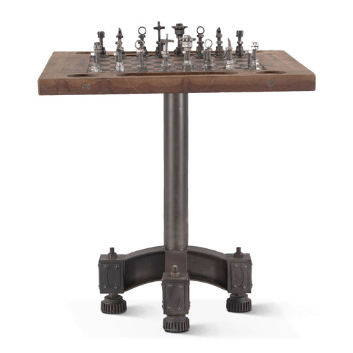 Rustic Revival Industrial Teak Wood Chess Set - World Interiors
