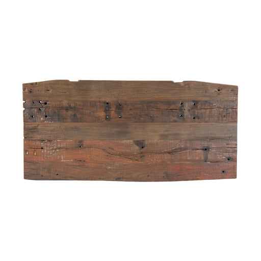Rustic Revival Old Teak Industrial Hand Crank Office Desk - World Interiors